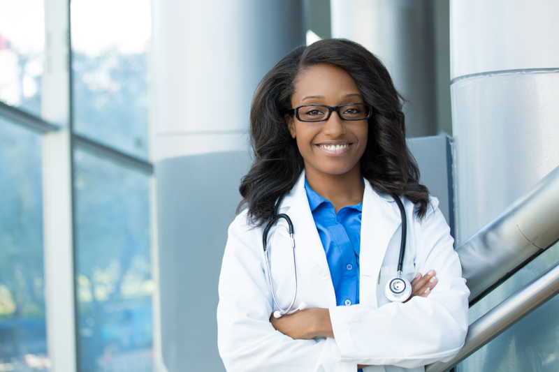 A smiling nurse