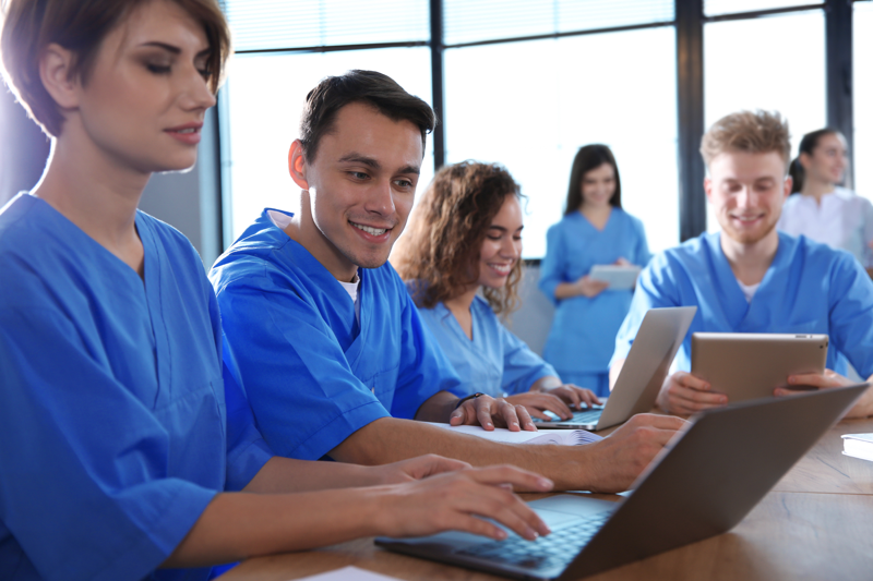 Group of nursing students