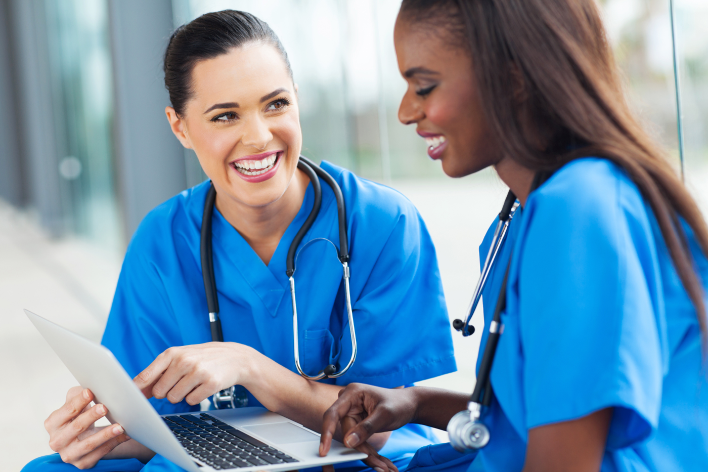 Nurses speaking to each other